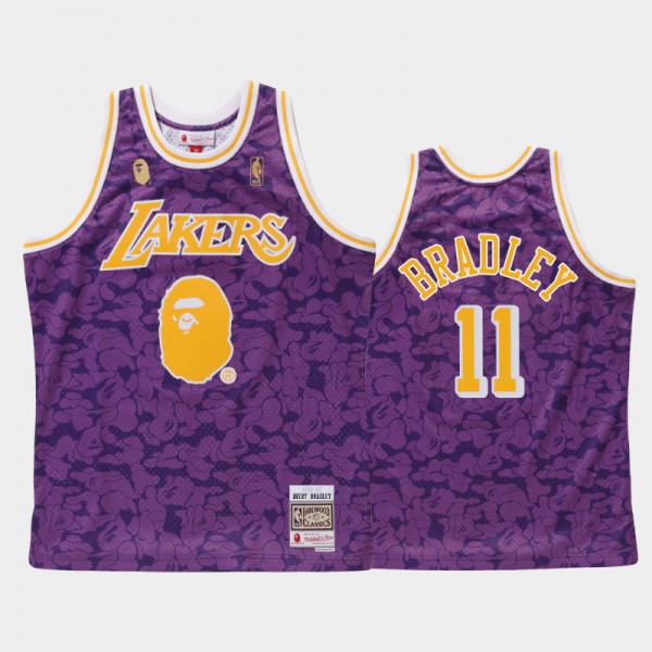 Avery Bradley Los Angeles Lakers #11 Men's BAPE X Mitchell Classic Jersey - Purple