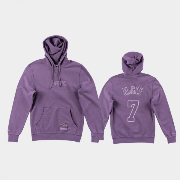 JaVale McGee Los Angeles Lakers #7 Men's Washed Out Hoodie - Purple